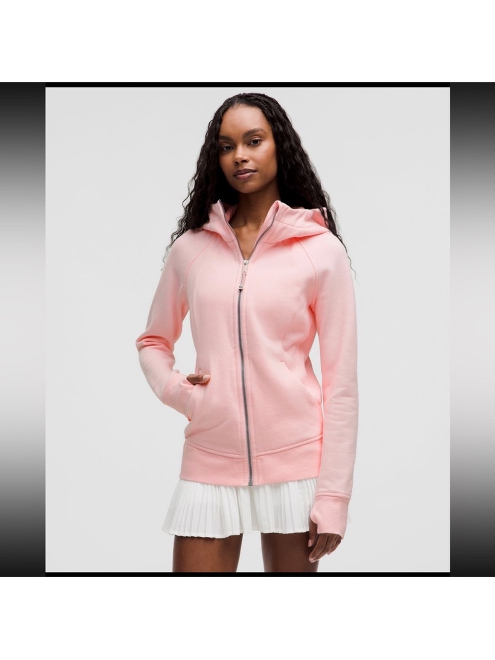 Lululemon Strawberry Milkshake Hooded Zip-Up Sweatshirt Size 8